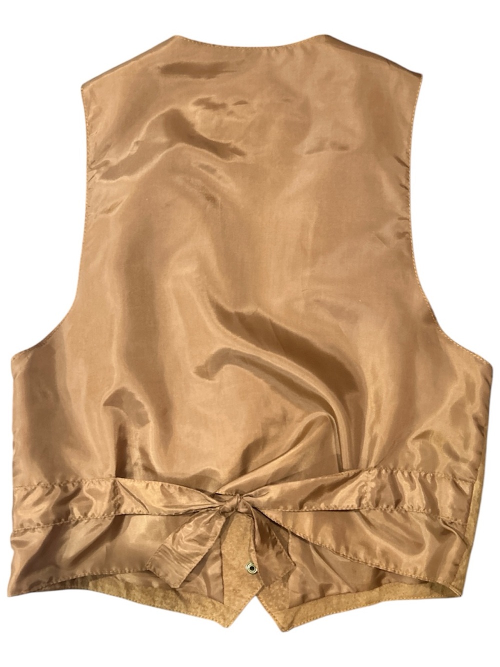 Vintage Beyond Leather Tan Suede Vest SZ S EUVC western unisex - Picture 2 of 12